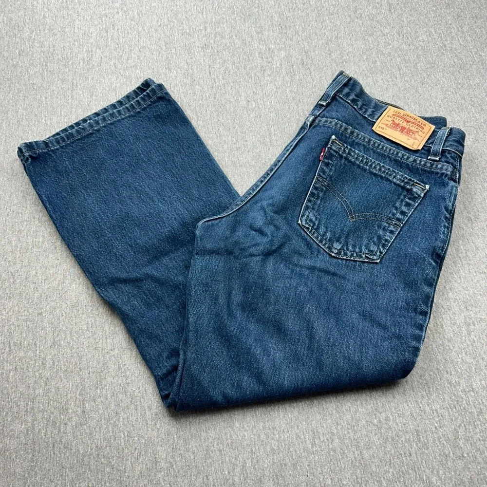 Levis 515‎ Boot Cut Low Rise Jeans Womens 12 Petite (32x27) Blue Denim Pants USA